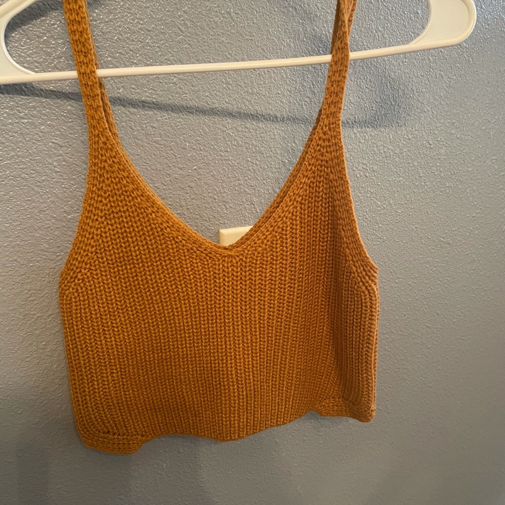 Knit tank crop top